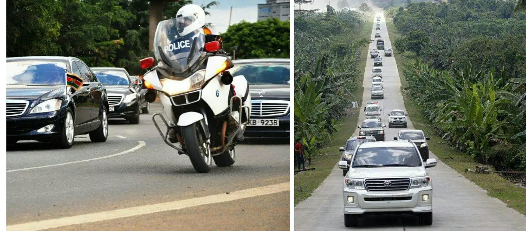 Watch how Akufo-Addo’s V8 convoys left Manhyia Palace