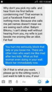 sex texts the woman