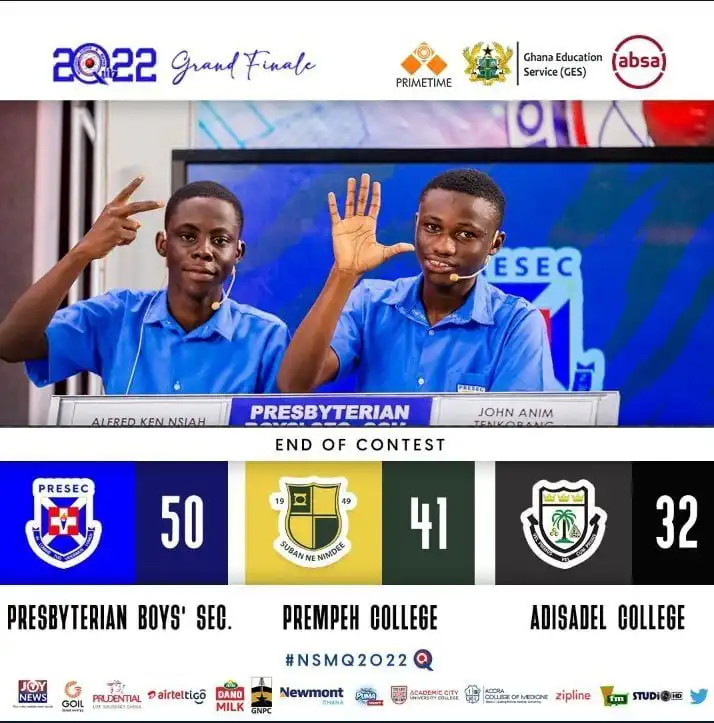 NSMQ2022: 5 things we learnt from PRESEC’s SEVEN a living God featPRESEC-LEGON wins 7th NSMQ trophy, Sweet Revenge, New Record