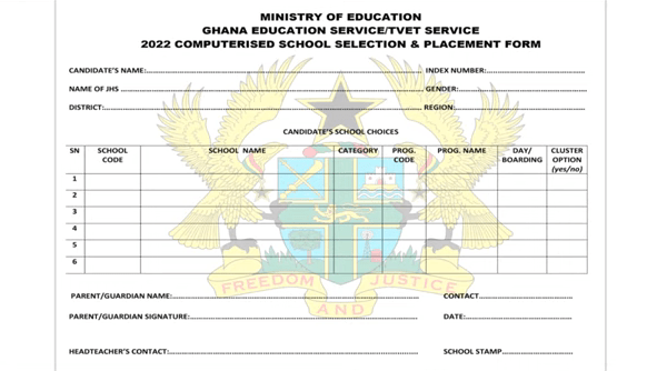 2022 Free SHS School Selection Form Released By Free SHS Secretariat. DOWNLOAD this form here and print for making your school choice entries