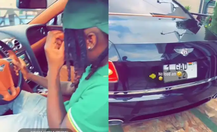 Stonebwoy shows new bentley