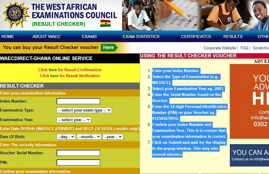 2022 WASSCE Result Checker