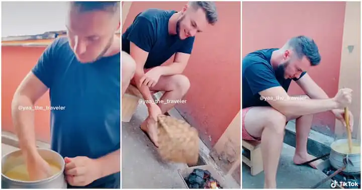 Obroni Man In Ghana Cooks Banku