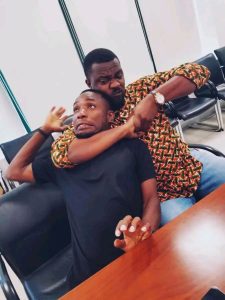See Why This Picture Of John Dumelo And Teacher Kwadwo Is Trending