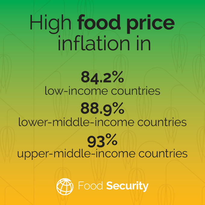 FAO says all countries now experience high food price inflation