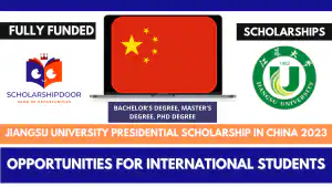 Jiangsu University Scholarship 2023 