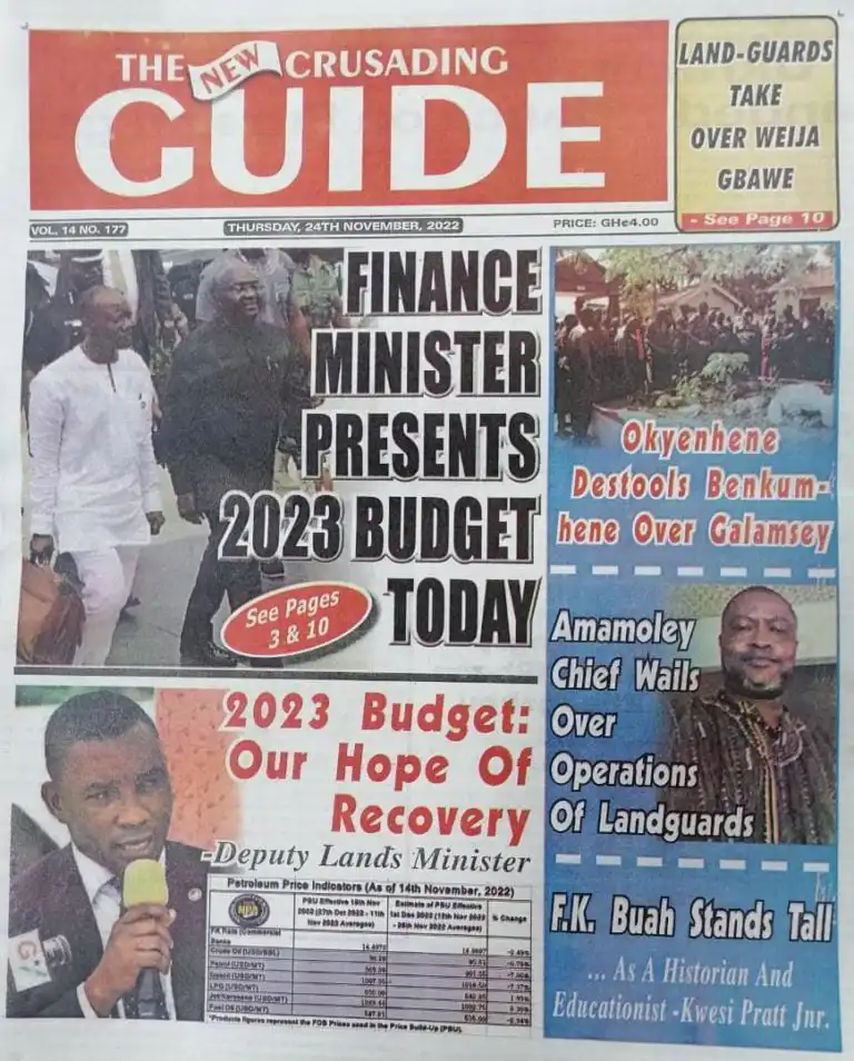 Top Newspaper Headlines for Today: Kuffour says Council of State is not fit for purpose