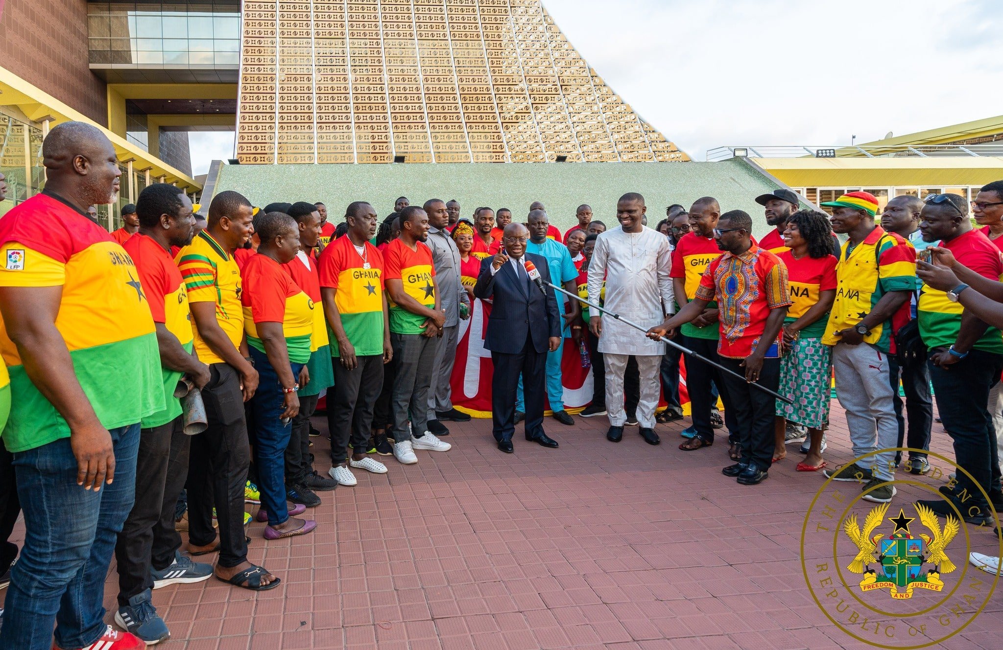 President Akufo Addo calls for 100% support for the Black Stars (Pictures and Video)