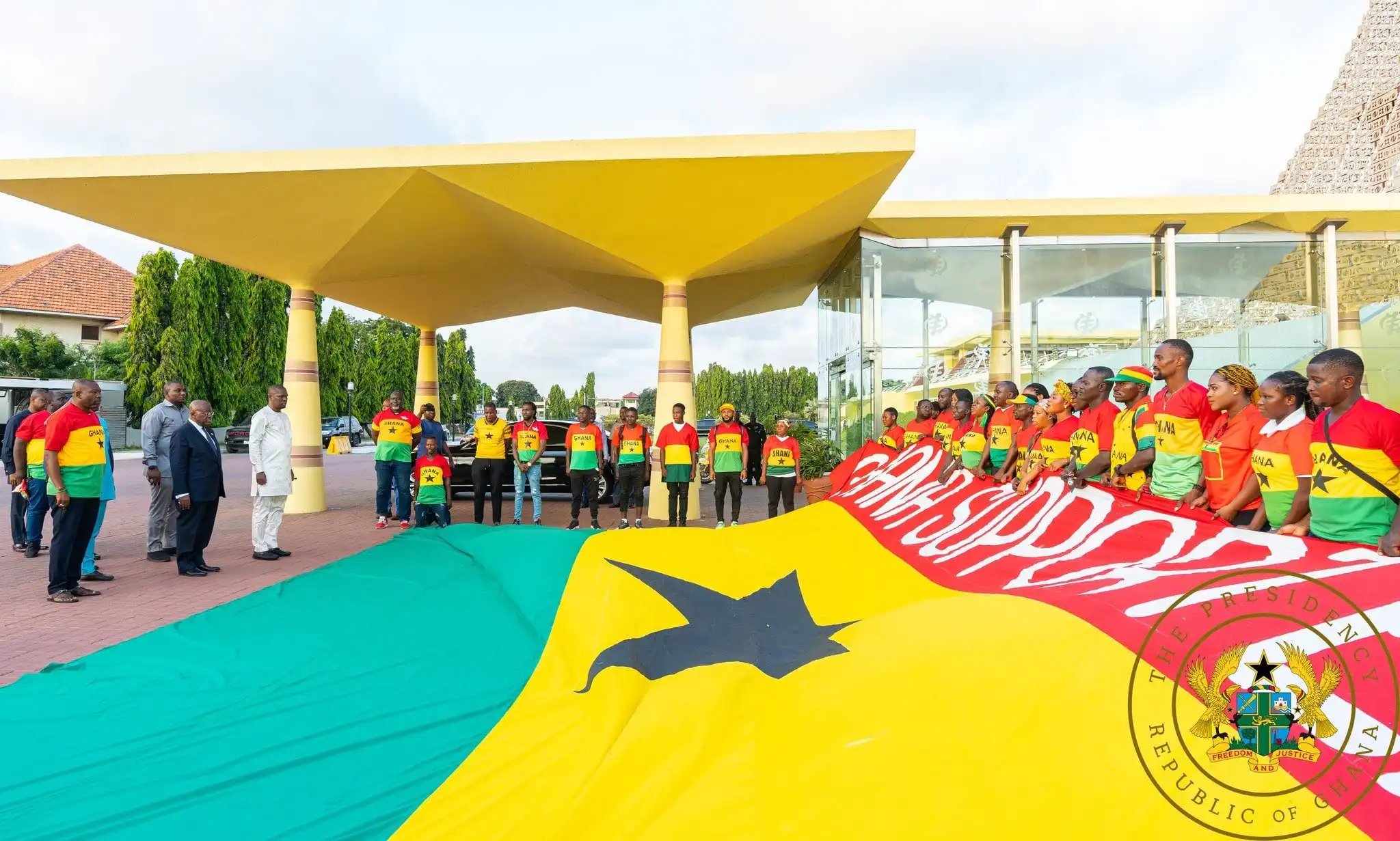 President Akufo Addo calls for 100% support for the Black Stars (Pictures and Video)