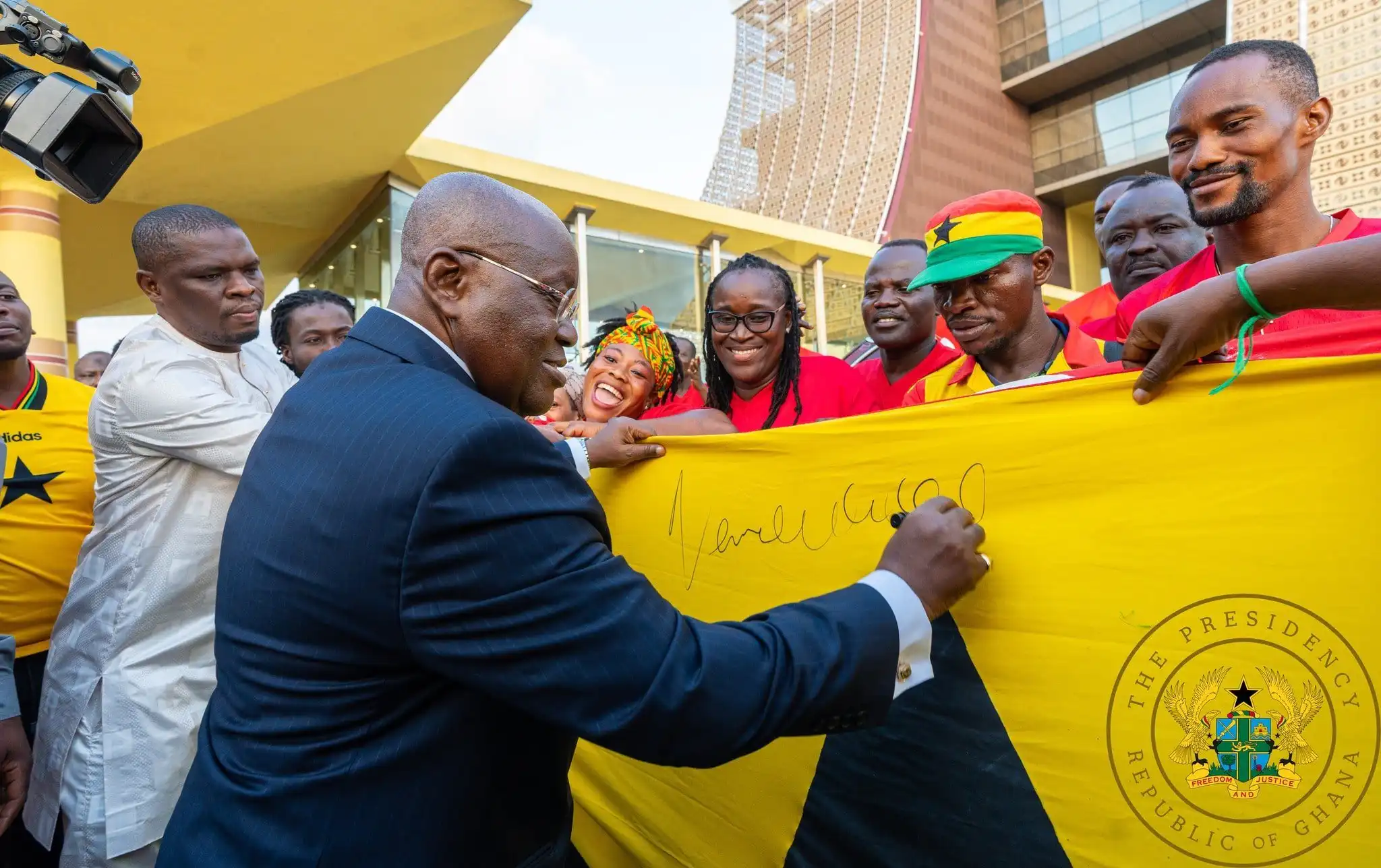 President Akufo Addo calls for 100% support for the Black Stars (Pictures and Video)