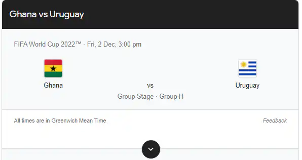 2022 World Cup: Ghana beats Uruguay 1-0 to qualify for the round of 16. I have seen Ghana beat Uruguay in my dream