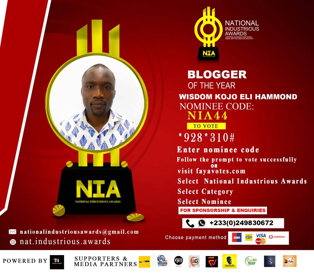 Wisdom Hammond of GhanaEducation.Org as Blogger of the year.