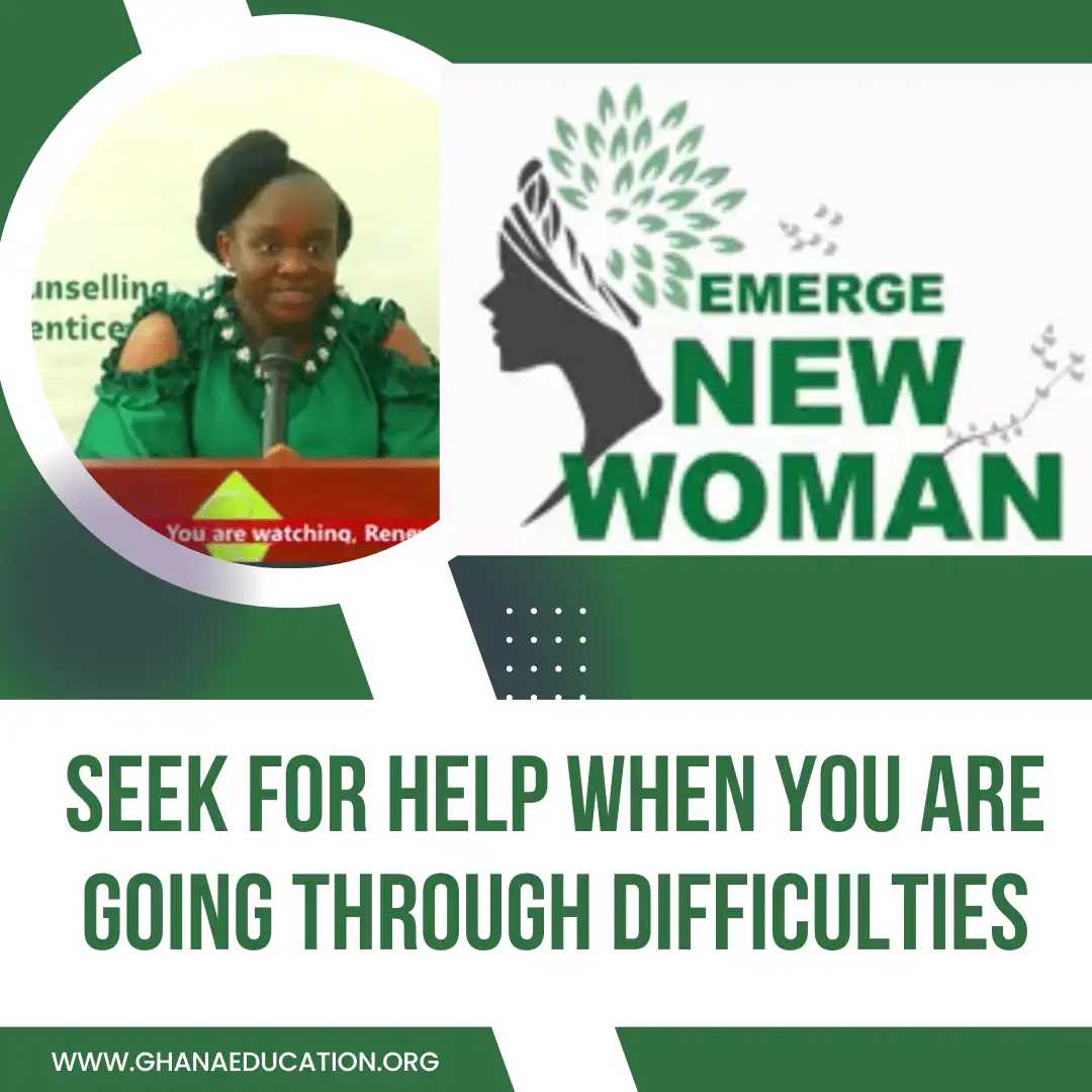 Lady Mae, the founder of Emerge New Woman an NGO, has advised Ghanaians to seek for help when you are going through difficulties. 