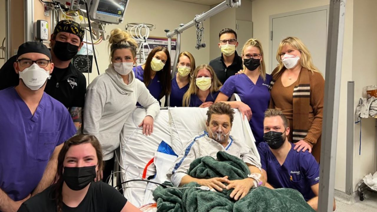 Jeremy Renner celebrates 52nd birthday in the hospital after snowplow accident