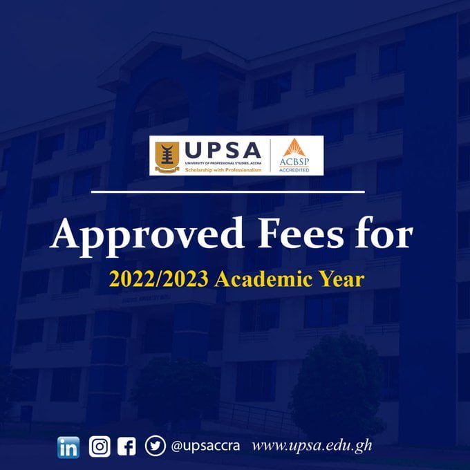 UPSA 2022/2023 Comprehensive Approved Fees Released - Check Here