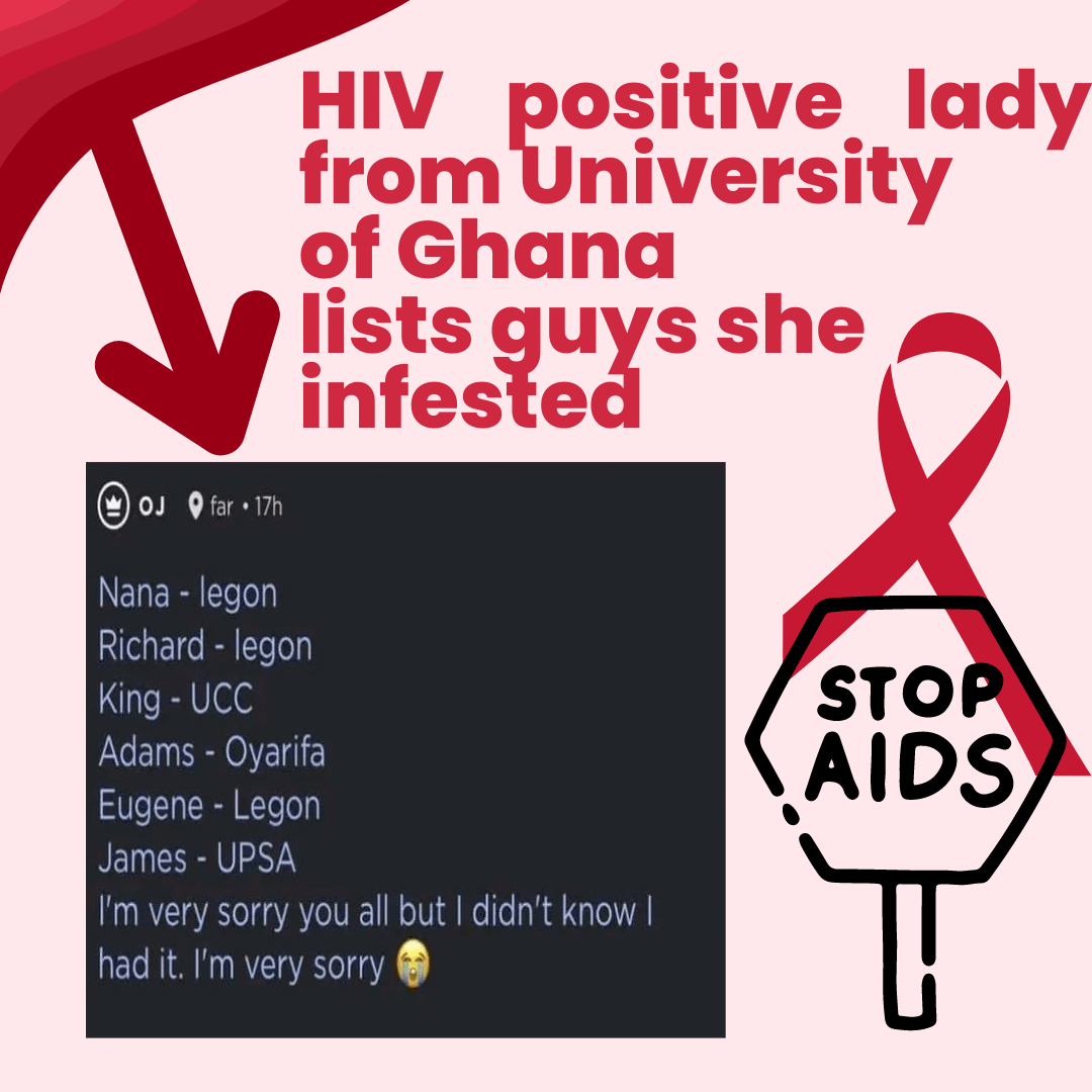 Hell has broken lose: HIV positive lady from University of Ghana lists guys she infected on various campuses