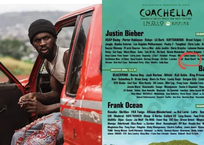 Black Sherif to perform at the Coachella Valley Music and Arts festival