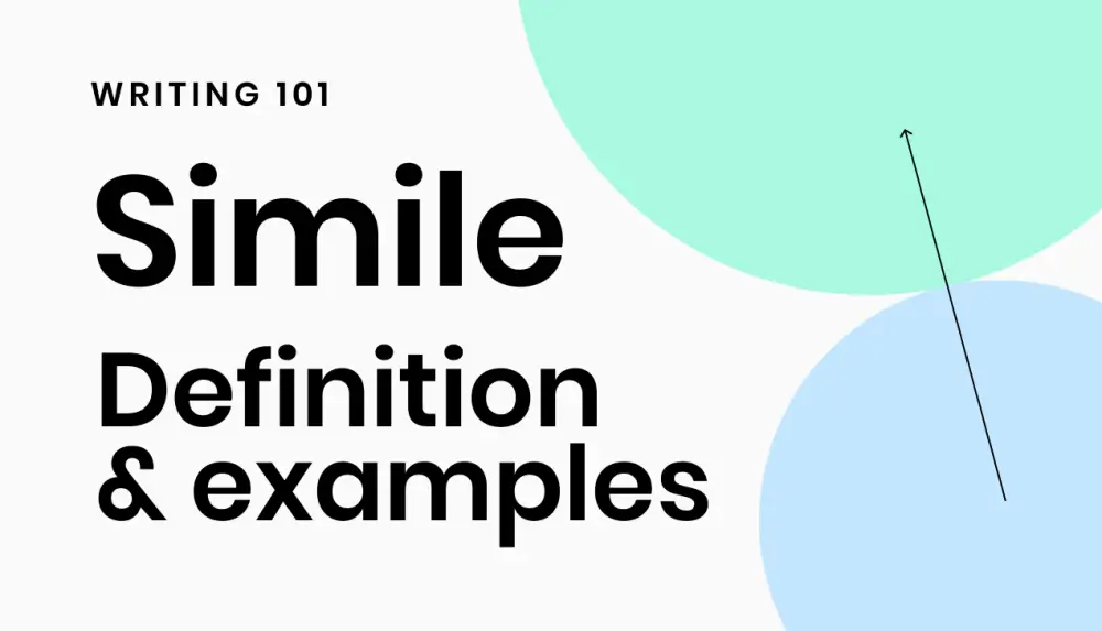 how to identify a 'simile' in a sentene