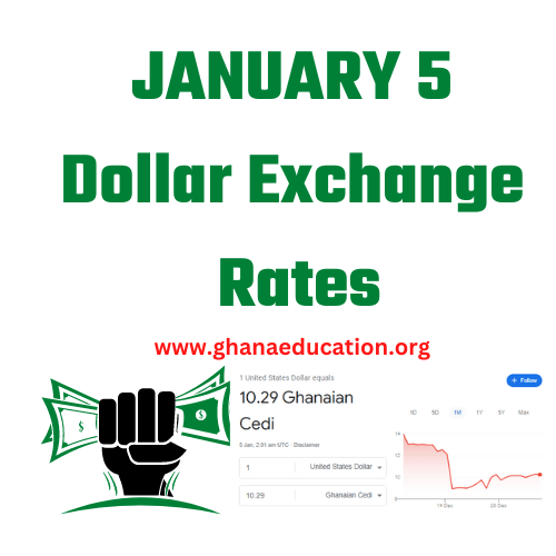 US Dollar to Ghanaian Cedi Exchange Rate for Today Jan 5th, 2023