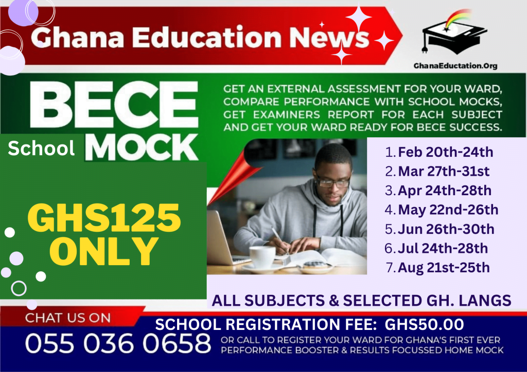 2023 BECE School Mocks from Ghana Education News (All the details)
