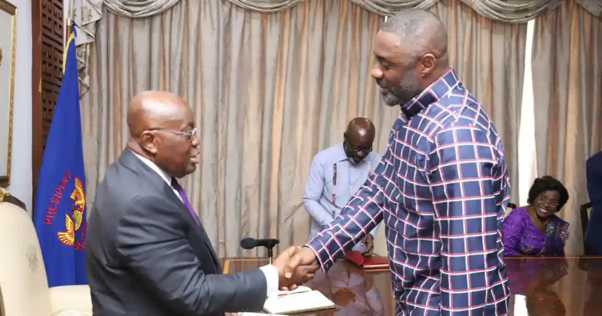 WOW! Idris Elba’s Reason For Visiting Prez Akufo-Addo Revealed