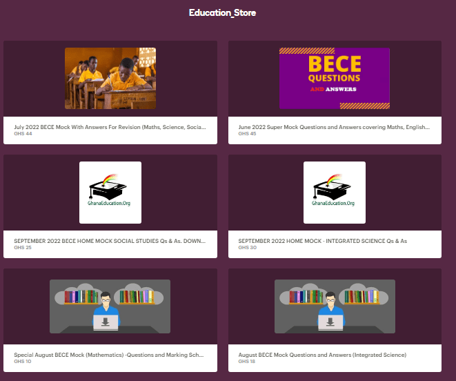 2023 BECE Mock Questions and Marking Schemes