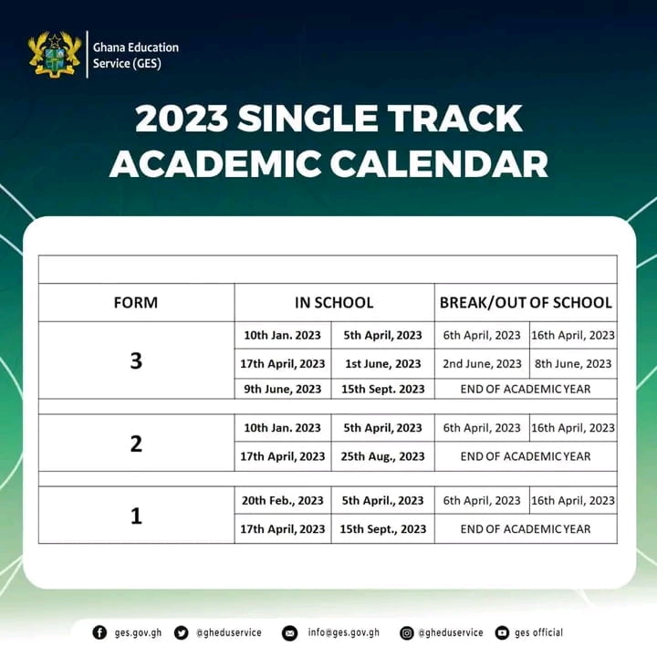 GES Officially Releases New Academic Calendar For Basic Schools And SHS