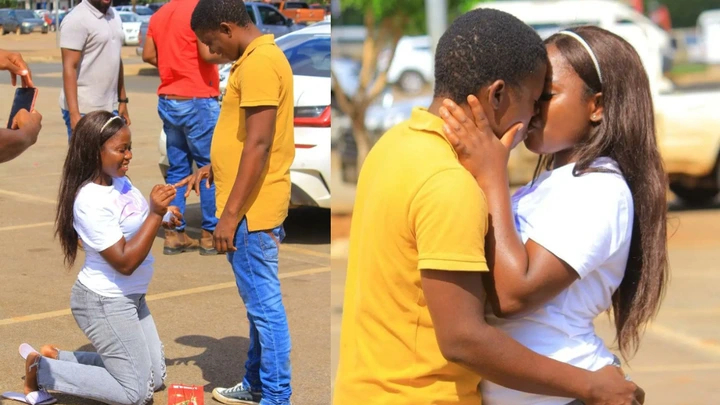 “It Won’t End Well” - Reactions As A Beautiful Lady Proposes To A Man