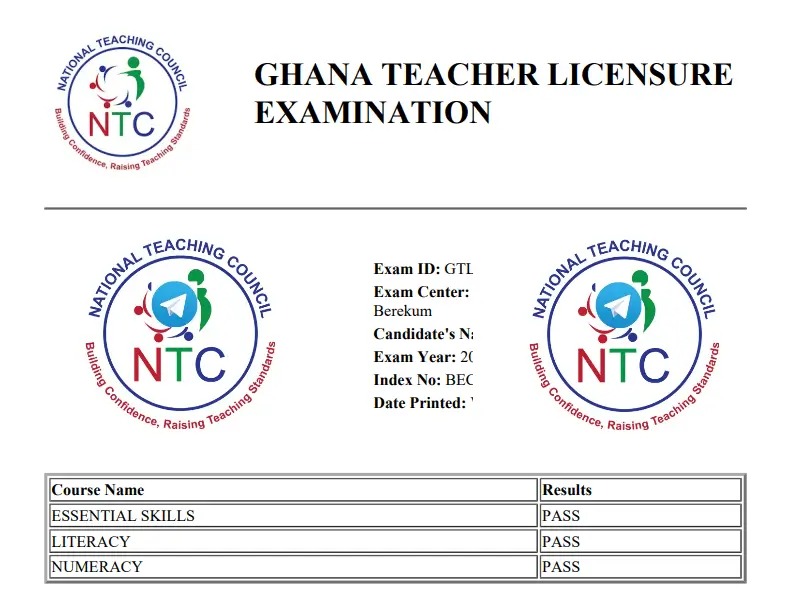 Teacher Licensure Exam Results