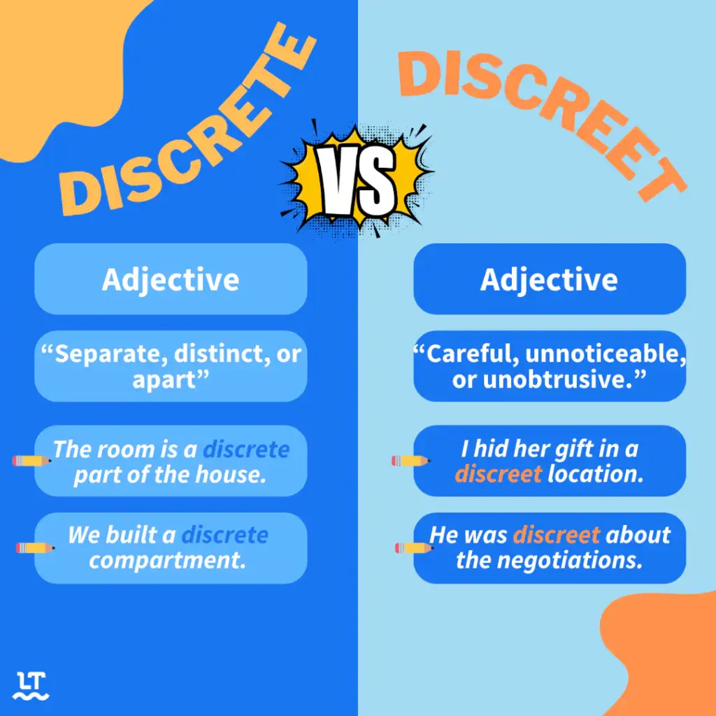 Difference Between Discreet And Discrete, Must Know