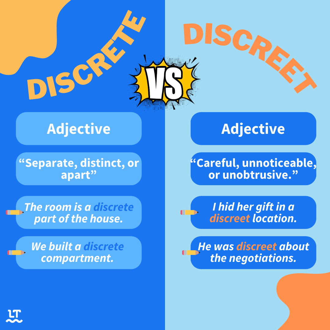 Difference Between Discreet And Discrete, Must Know
