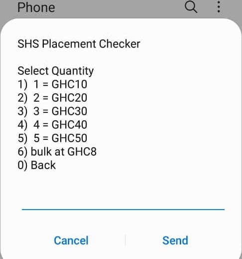 Buy 2023 School Placement for GHS10.00 using this Shortcode