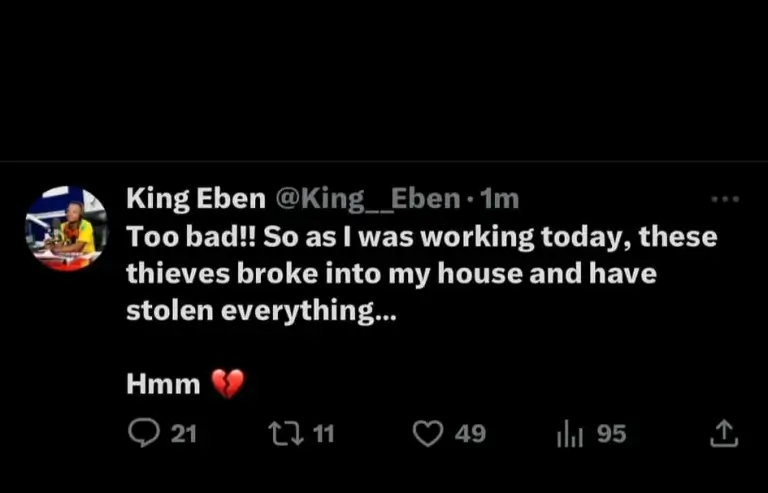 Armed Robbers Break Into King Eben’s House