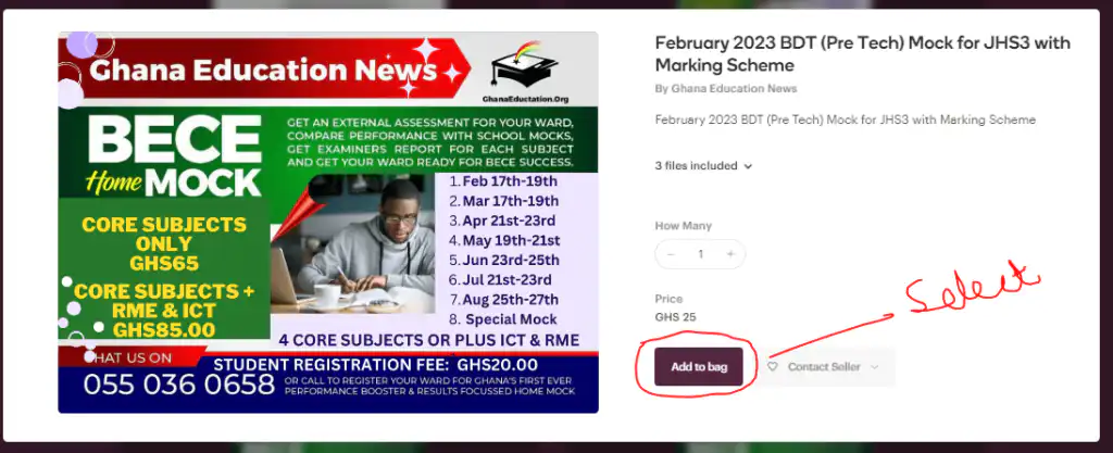 buy BECE and WASSCE Mock Qs & As Online