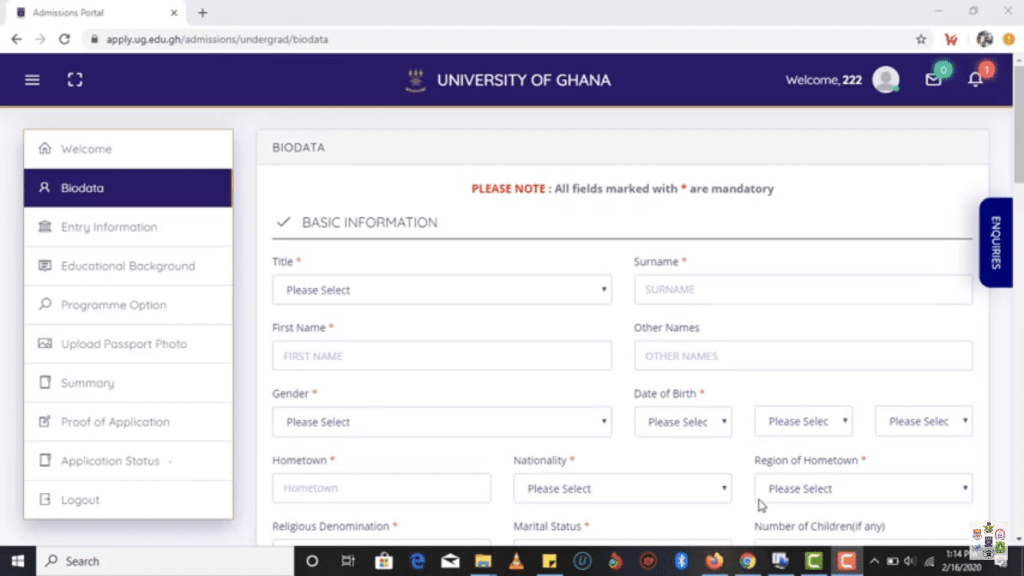 How To Apply for University of Ghana Admission Forms