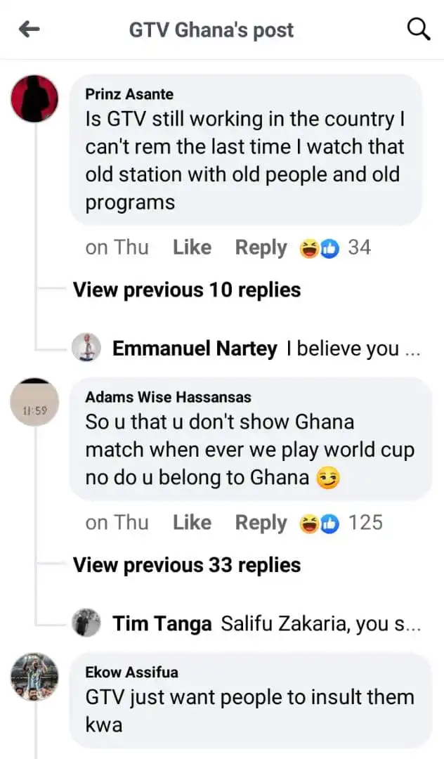 Netizens React After GTV Ghana Official Page Asks 'Hilarious' Question