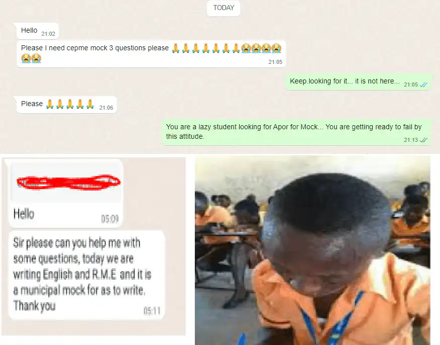 2023 BECE Candidates Looking for Mock Exam Apor Proofs