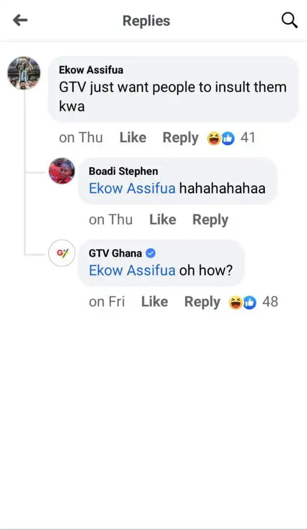 Netizens React After GTV Ghana Official Page Asks 'Hilarious' Question