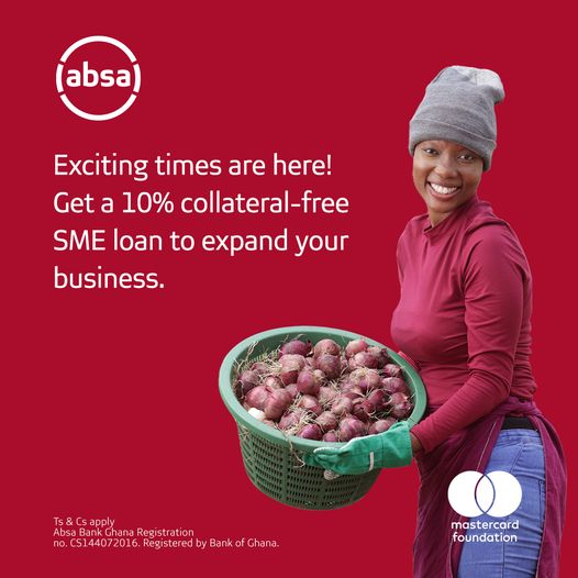 ABSA launches ABSA SME loan at 10% A collateral-free SME loan up to GHS 500,000