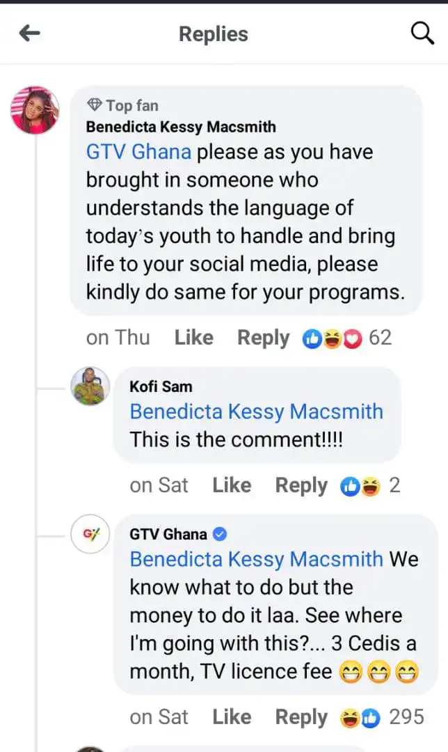 Netizens React After GTV Ghana Official Page Asks 'Hilarious' Question