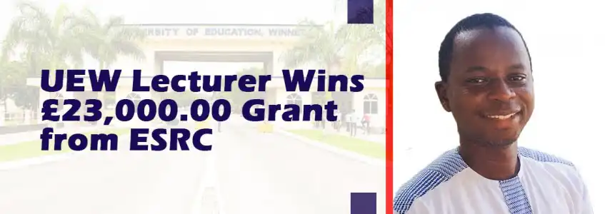 (UEW), Dr. Benedict Arko has won a grant of £23,000.00 from the Economic and Social Research Council (ESRC), UK’s largest funder of economic, social, behavioural, and human data science.