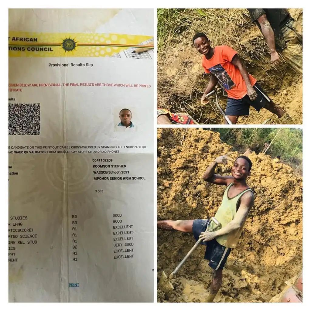 From Galamsey Boy to GNPC Scholarship: Brilliant SHS Graduate's Journey to Study Law at University of Ghana