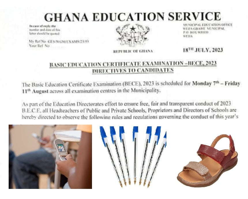 2023 BECE candidates can't wear socks, watches into exam halls