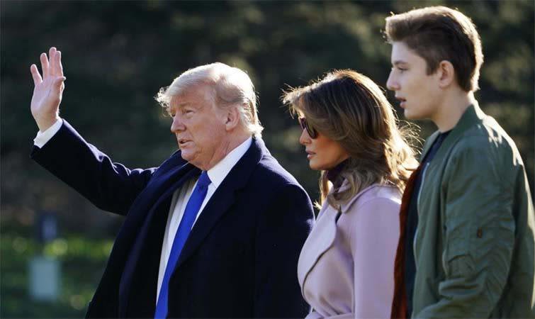 Former President Trump Uses Son Barron in Political Attack on President Biden. Check Out The Image he used and what he said