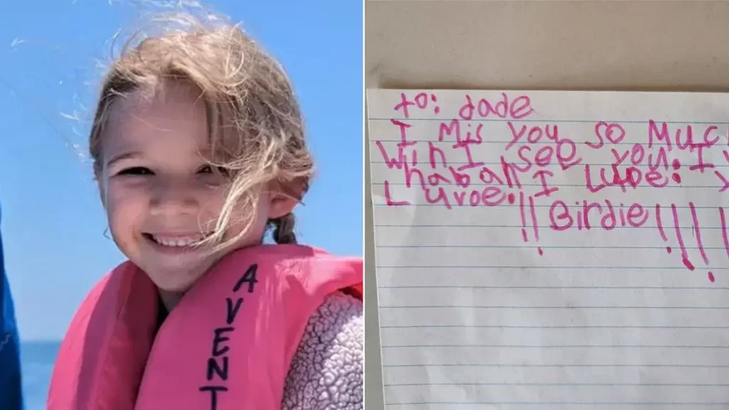5 Year-Old Girl Writes Heartbreaking Note To Dad Before Dying