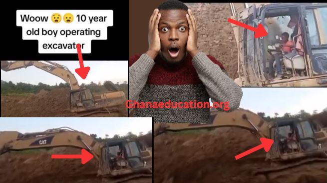 Viral Video of 10-year-old boy operating Galamsey excavator for GHS4500/month pops up