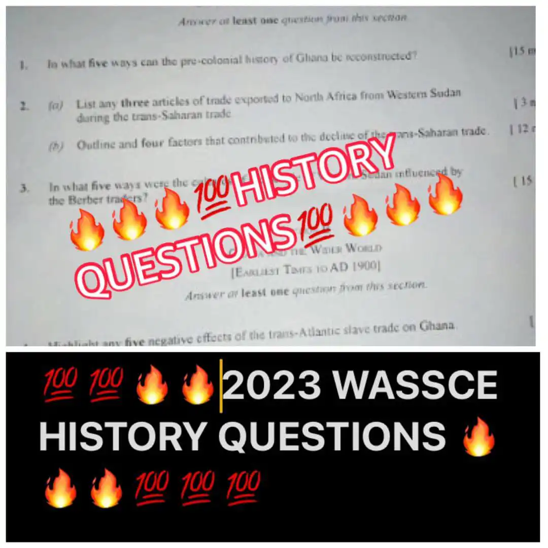 2023 WASSCE History Questions