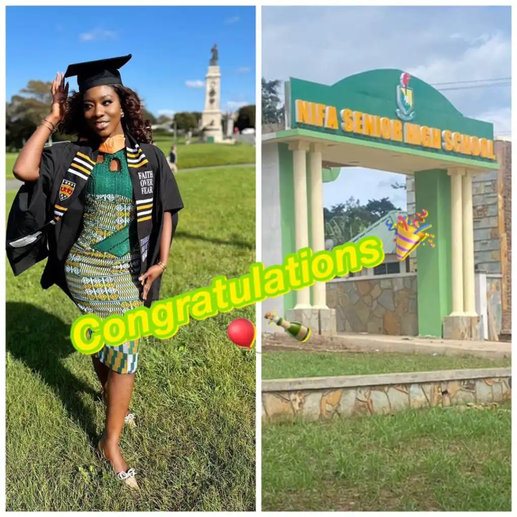 Nifa SHS Alumna, Afia Amoah Mai Bags Master's Degree In The UK