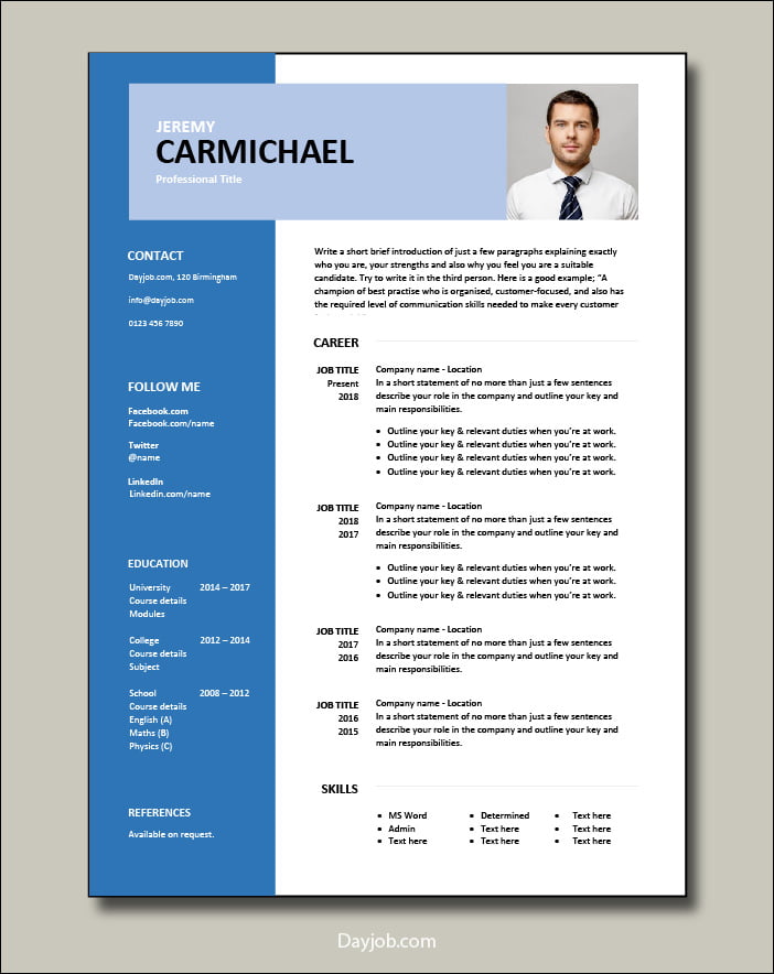 Sample Of A Perfect Curriculum Vitae(CV)