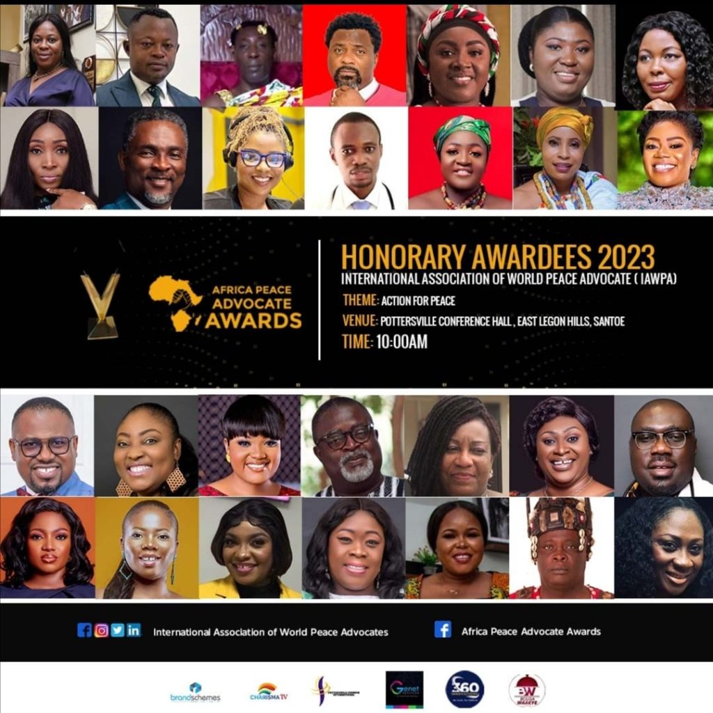 The International Association of World Peace Advocates unveils nominees for Africa Peace Advocate Awards 2023.